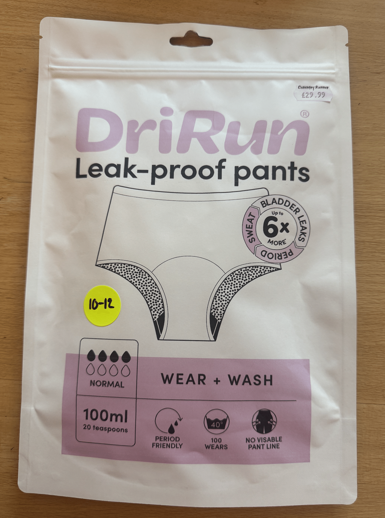 DriRun Leak Proof Underwear - 1 Pack - Image 3